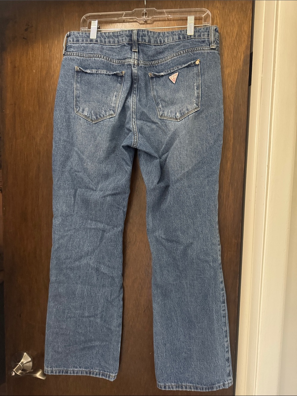 Guess Distressed Blue Straight-Leg Jeans - Picture 2 of 4